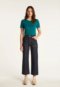 Montagut Pantalons Et Shorts-Jean en coton - Yvonne 05-Bleu marine