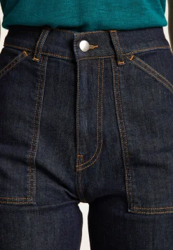 Montagut Pantalons Et Shorts-Jean en coton - Yvonne 05-Bleu marine