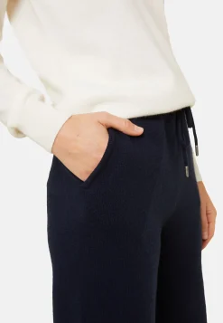 Montagut Les Incontournables-Jogger à poches en cachemire recyclé et laine - Anka 05-Bleu marine