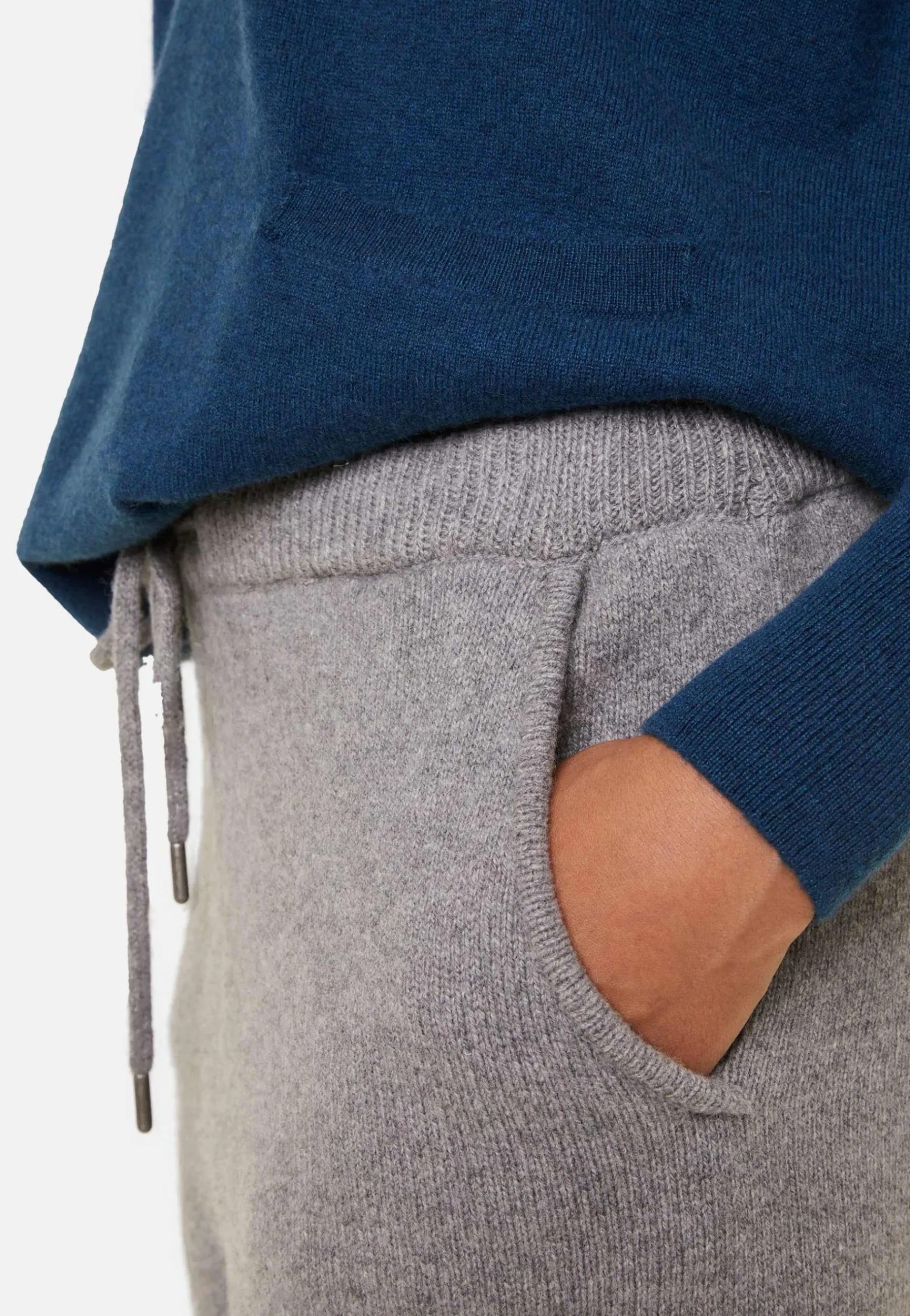 Montagut Les Incontournables-Jogger à poches en cachemire recyclé et laine - Anka 09-Gris moyen