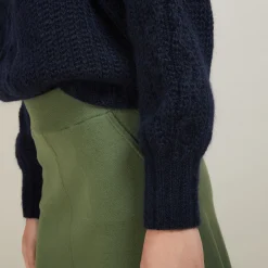 Montagut Jupes Et Robes-Jupe à poches en laine - Gracia 83-Kaki