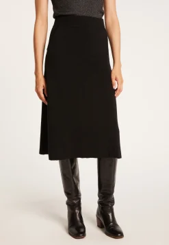 Montagut Jupes Et Robes-Jupe à poches en laine - Gracia 01-Noir