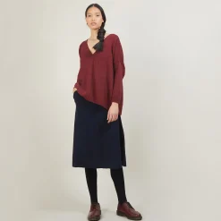Montagut Jupes Et Robes-Jupe à poches en laine - Gracia 05-Bleu marine