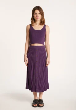 Montagut Jupes Et Robes-Jupe coton polyamide - Lorenza 17-Violet