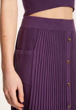 Montagut Jupes Et Robes-Jupe coton polyamide - Lorenza 17-Violet
