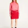 Montagut Jupes Et Robes-Jupe courte en laine et velours - Regina 52-Rouge