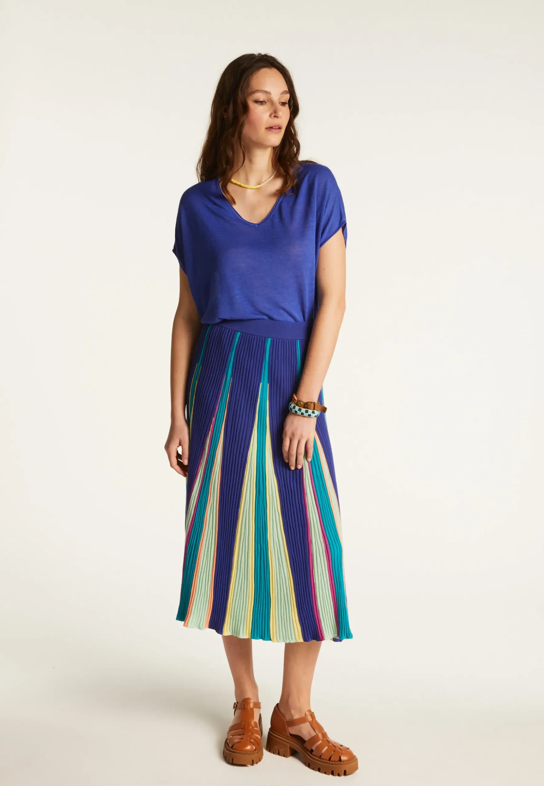 Montagut Jupes Et Robes-Jupe en coton - Dolce vita 48-Bleu roi
