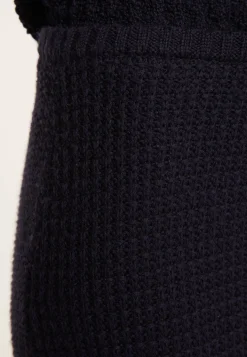 Montagut Jupes Et Robes-Jupe fendue devant en laine - Sophia 05-Bleu marine