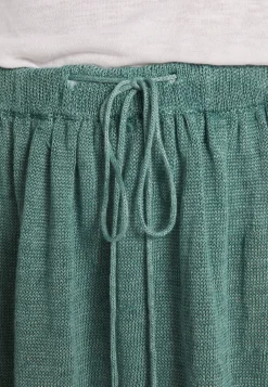 Montagut Jupes Et Robes | Vestes Et Cardigans-Jupe longue 100% lin - Maely 21-Vert foncé