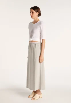 Montagut Jupes Et Robes-Jupe longue en coton - Magnolia 09-Gris moyen