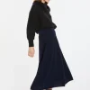 Montagut Jupes Et Robes-Jupe longue en laine mérinos - Cecile 05-Bleu marine