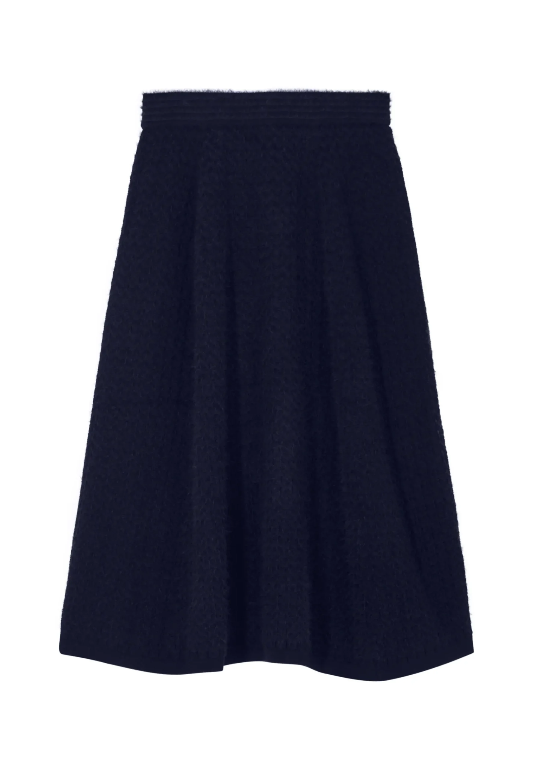 Montagut Jupes Et Robes-Jupe longue en laine mérinos - Cecile 05-Bleu marine