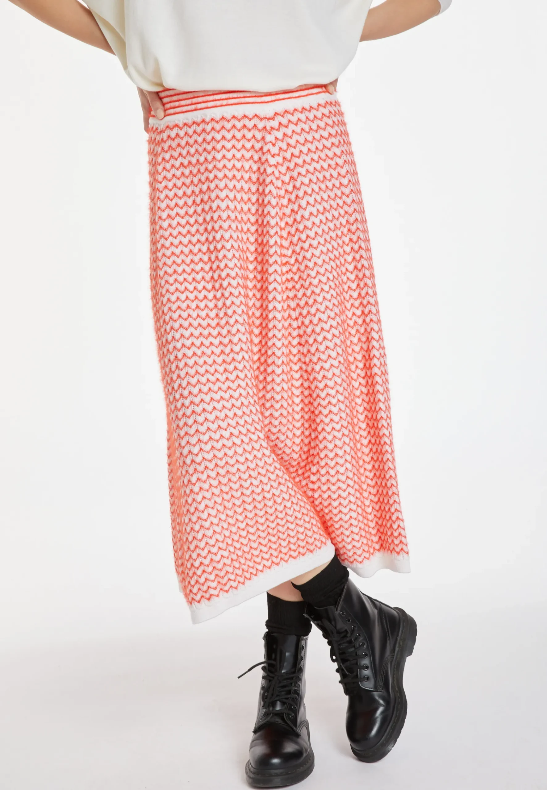 Montagut Jupes Et Robes-Jupe longue en laine mérinos - Cecile 15-Orange