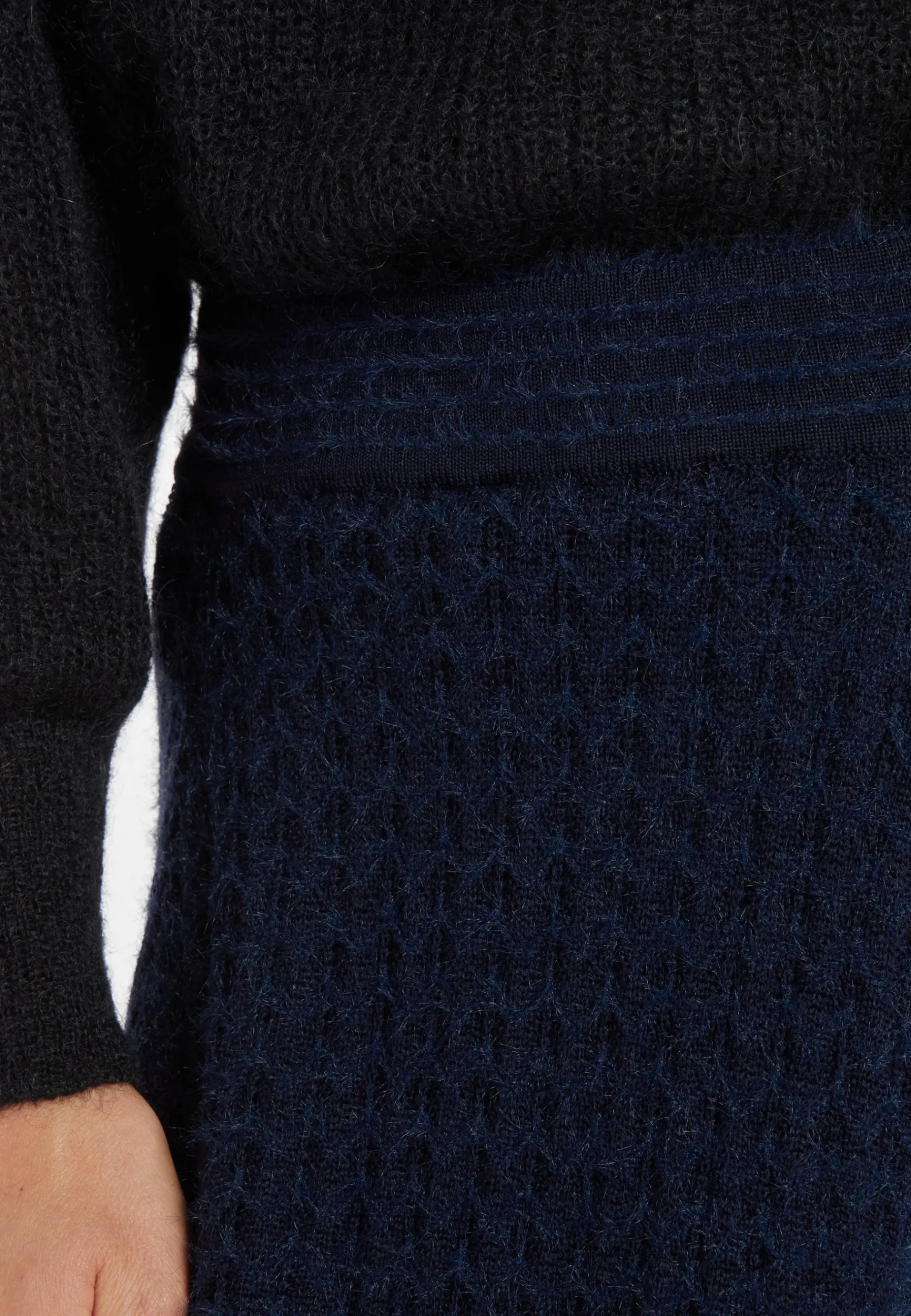Montagut Jupes Et Robes-Jupe longue en laine mérinos - Cecile 05-Bleu marine