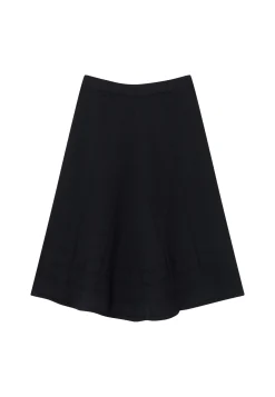 Montagut Jupes Et Robes-Jupe évasée en coton - Meredith 01-Noir