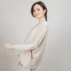 Montagut Vestes Et Cardigans-Long gilet en lin - Ballon 12-Beige clair