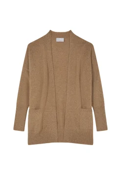 Montagut Vestes Et Cardigans-Long gilet laine et cachemire - Cabery 88-Camel