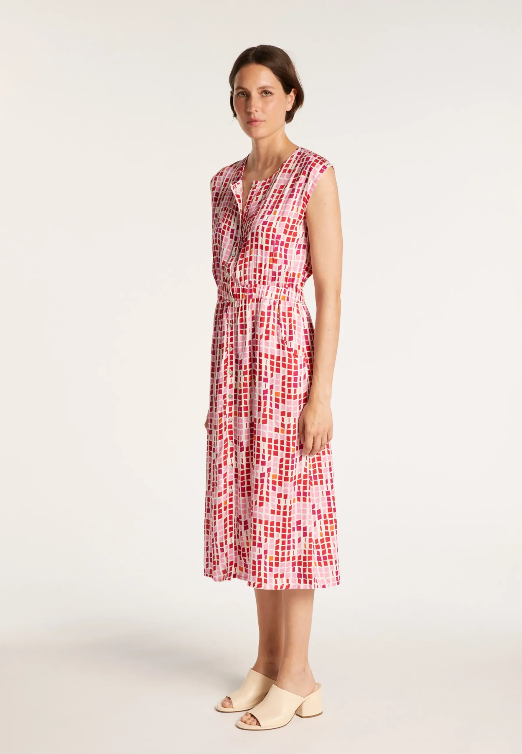 Montagut Jupes Et Robes-Longue robe à motifs mosaïque - Alicante 25-Rose moyen