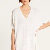 Montagut Pulls-Longue tunique femme - Clary 82-Ecru
