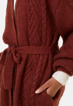 Montagut Vestes Et Cardigans-Manteau boutonné en mohair manches ballon - Galilee 92-Rouille