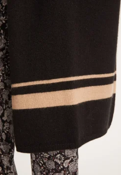 Montagut Vestes Et Cardigans-Manteau col montant en cachemire 2 fils - Dorys 01-Noir
