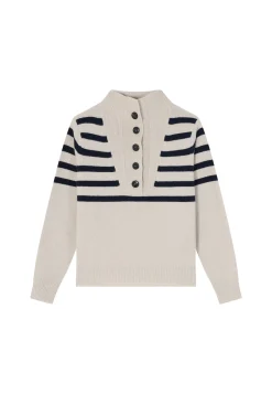 Montagut Pulls-Marinière cachemire et laine - Carmella 05-Bleu marine