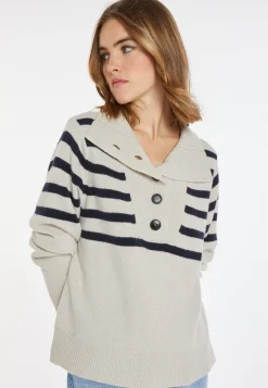 Montagut Pulls-Marinière cachemire et laine - Carmella 05-Bleu marine