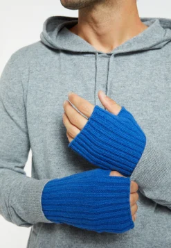 Montagut Accessoires-Mitaines unisexe cachemire et laine - Glenn 48-Bleu roi
