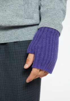 Montagut Accessoires-Mitaines unisexe cachemire et laine - Glenn 17-Violet