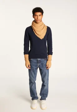 Montagut Accessoires-Mitaines unisexe en cachemire - Lena 88-Camel