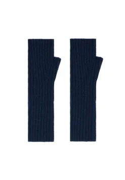 Montagut Accessoires-Mitaines unisexe en cachemire - Lena 05-Bleu marine