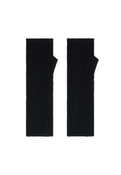 Montagut Accessoires-Mitaines unisexe en cachemire - Lena 01-Noir