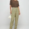 Montagut Pantalons Et Shorts-Pantalon à motifs en chaine et trame viscose - Septime 83-Kaki