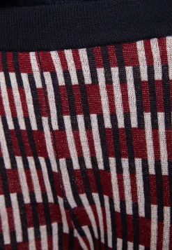 Montagut Pantalons Et Shorts-Pantalon à motifs en laine mérinos - Gill 05-Bleu marine