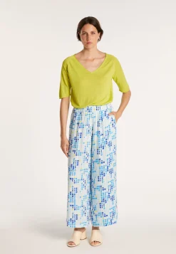 Montagut Pantalons Et Shorts-Pantalon à motifs mosaïque - Agadir 06-Bleu moyen