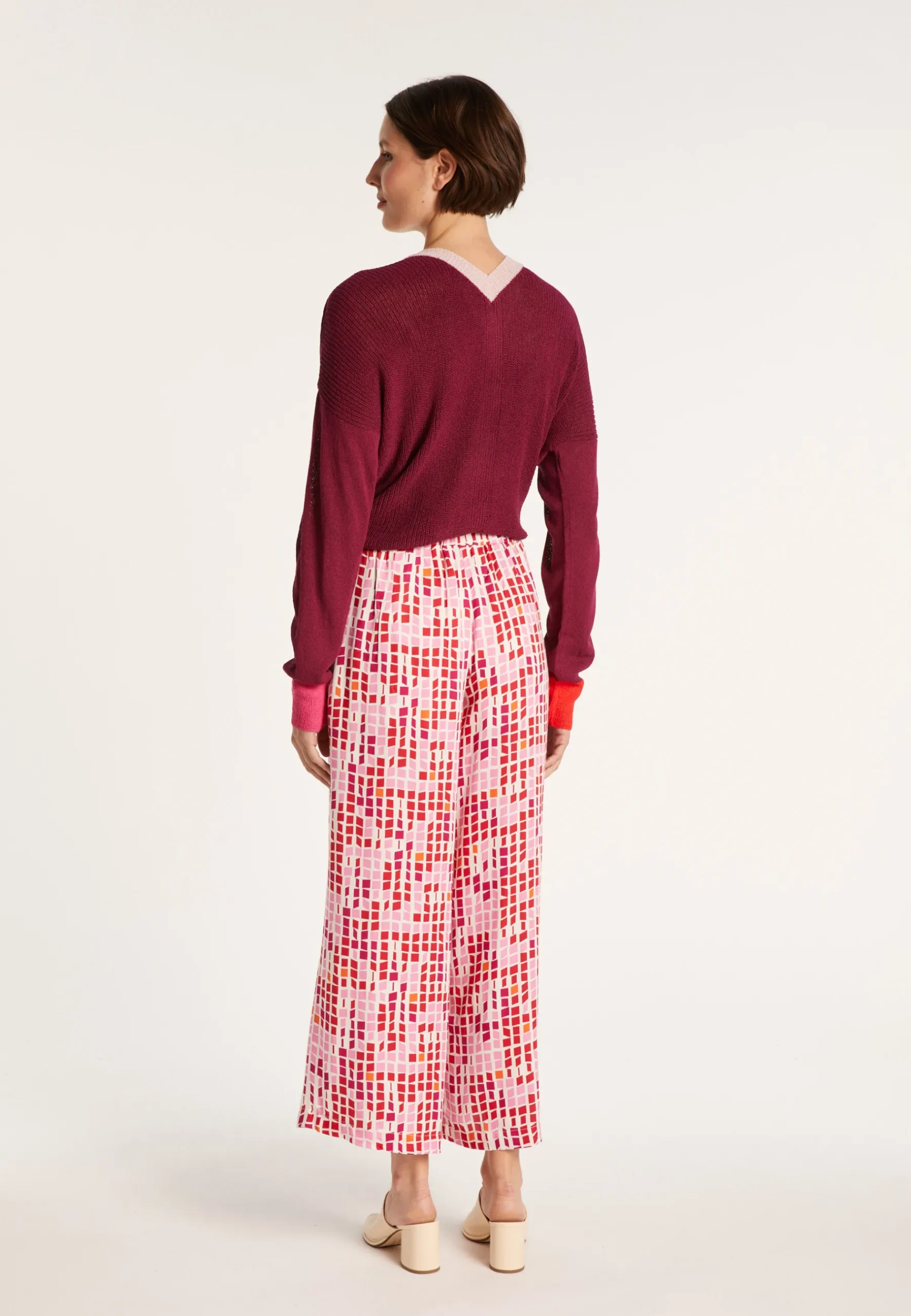 Montagut Pantalons Et Shorts-Pantalon à motifs mosaïque - Agadir 25-Rose moyen