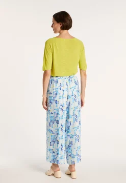 Montagut Pantalons Et Shorts-Pantalon à motifs mosaïque - Agadir 06-Bleu moyen