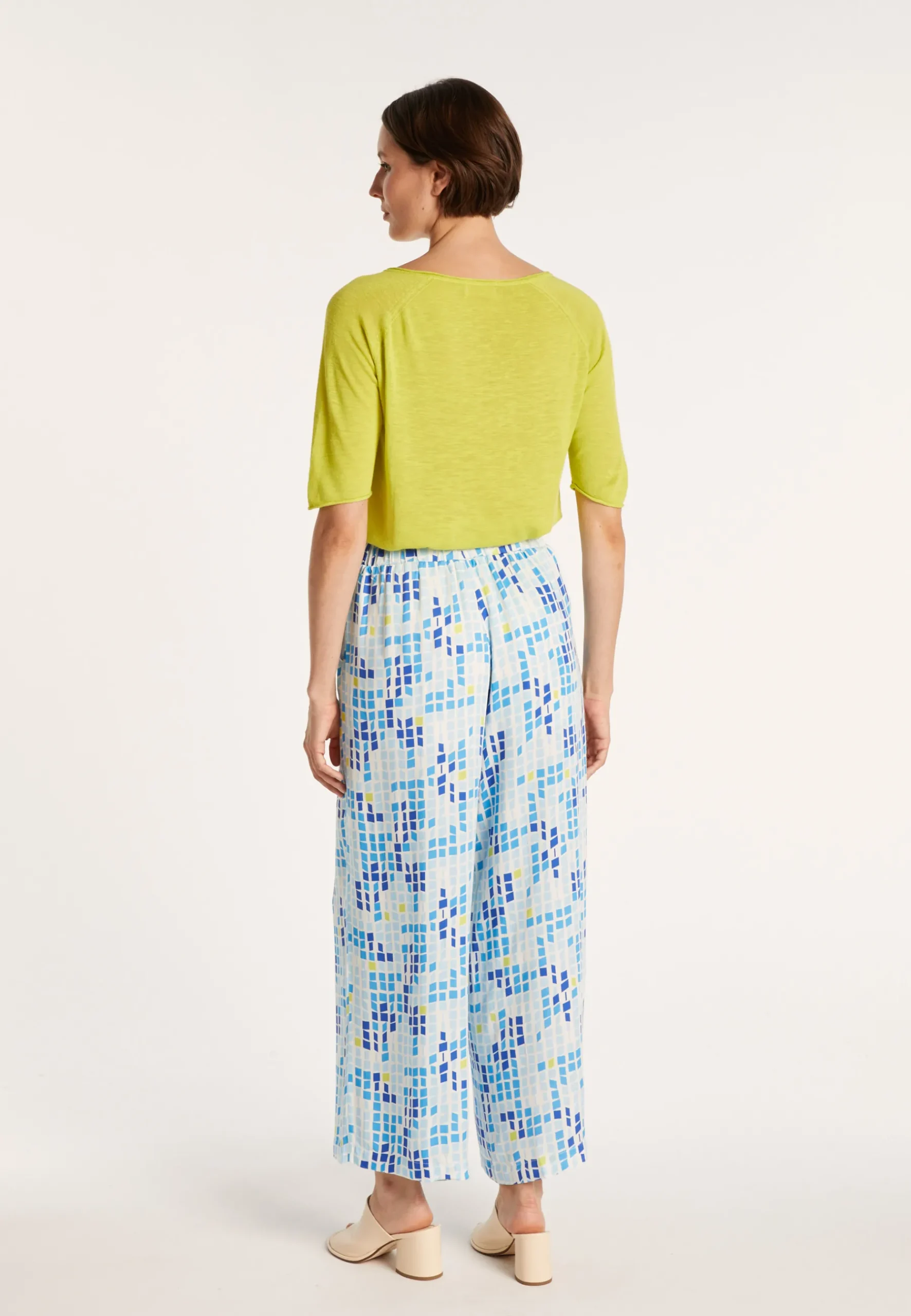 Montagut Pantalons Et Shorts-Pantalon à motifs mosaïque - Agadir 06-Bleu moyen