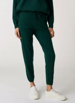 Montagut Les Incontournables-Pantalon à poches en cachemire - Adia 21-Vert foncé