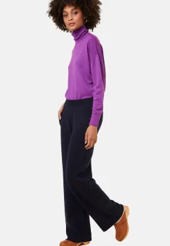 Montagut Pantalons Et Shorts-Pantalon à poches en laine mérinos - Gaetane 05-Bleu marine