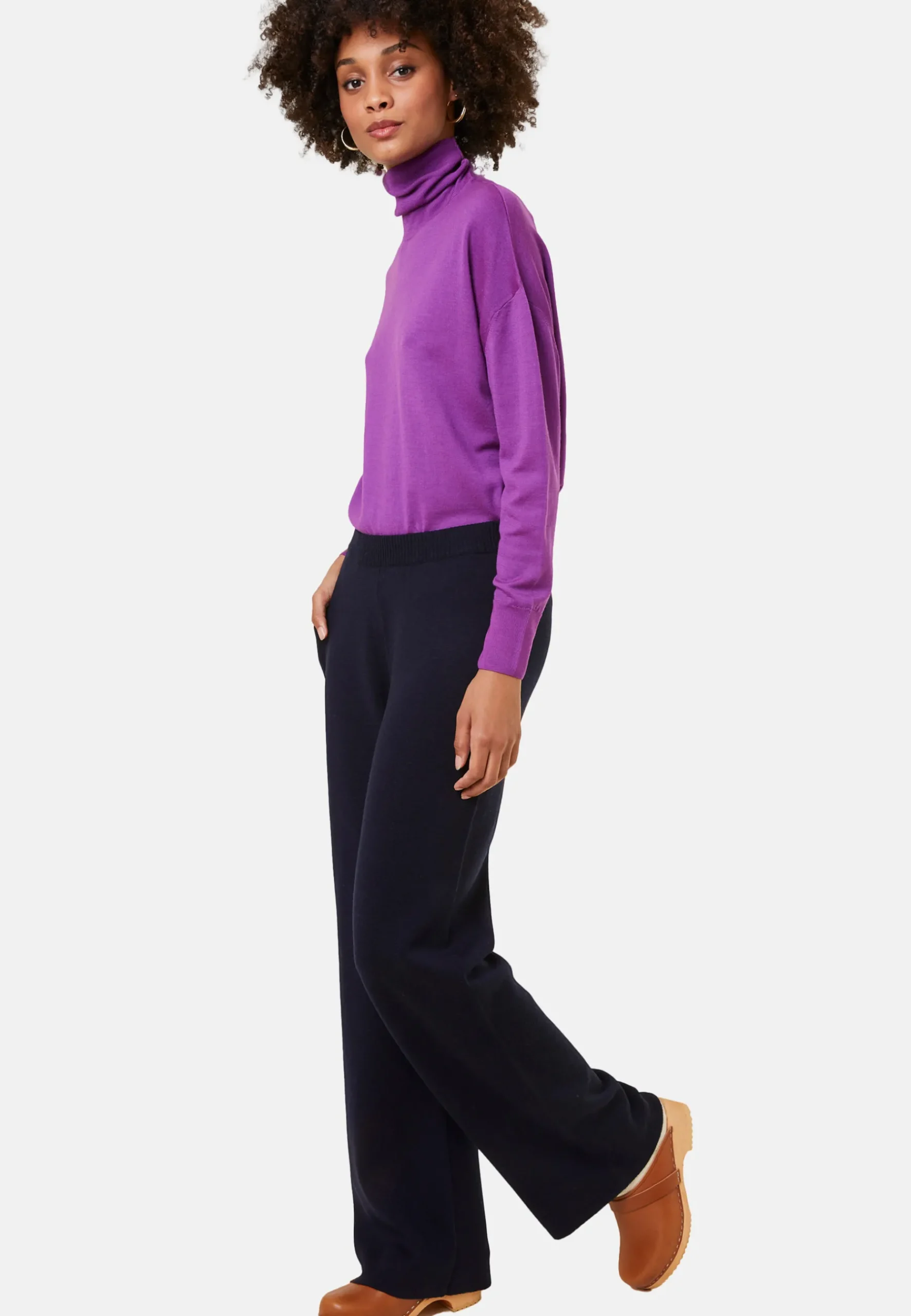 Montagut Pantalons Et Shorts-Pantalon à poches en laine mérinos - Gaetane 05-Bleu marine
