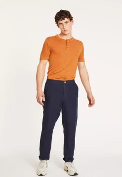 Montagut Pantalons Et Shorts-Pantalon à poches en lin - Dimitri 05-Bleu marine