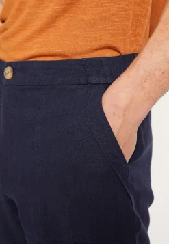 Montagut Pantalons Et Shorts-Pantalon à poches en lin - Dimitri 05-Bleu marine
