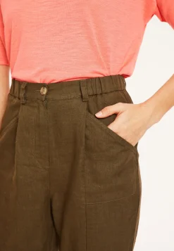 Montagut Pantalons Et Shorts-Pantalon à poches en lin - Victoire 83-Kaki