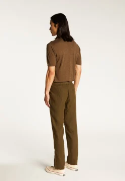 Montagut Pantalons Et Shorts-Pantalon à poches en lin - Dimitri 83-Kaki
