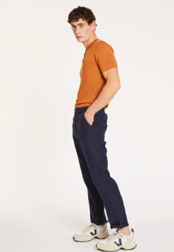 Montagut Pantalons Et Shorts-Pantalon à poches en lin - Dimitri 05-Bleu marine