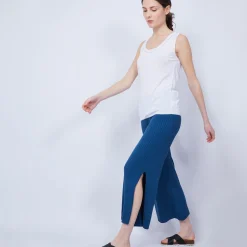 Montagut Pantalons Et Shorts-Pantalon avec fente sur le côté - Jaguar 03-Bleu foncé