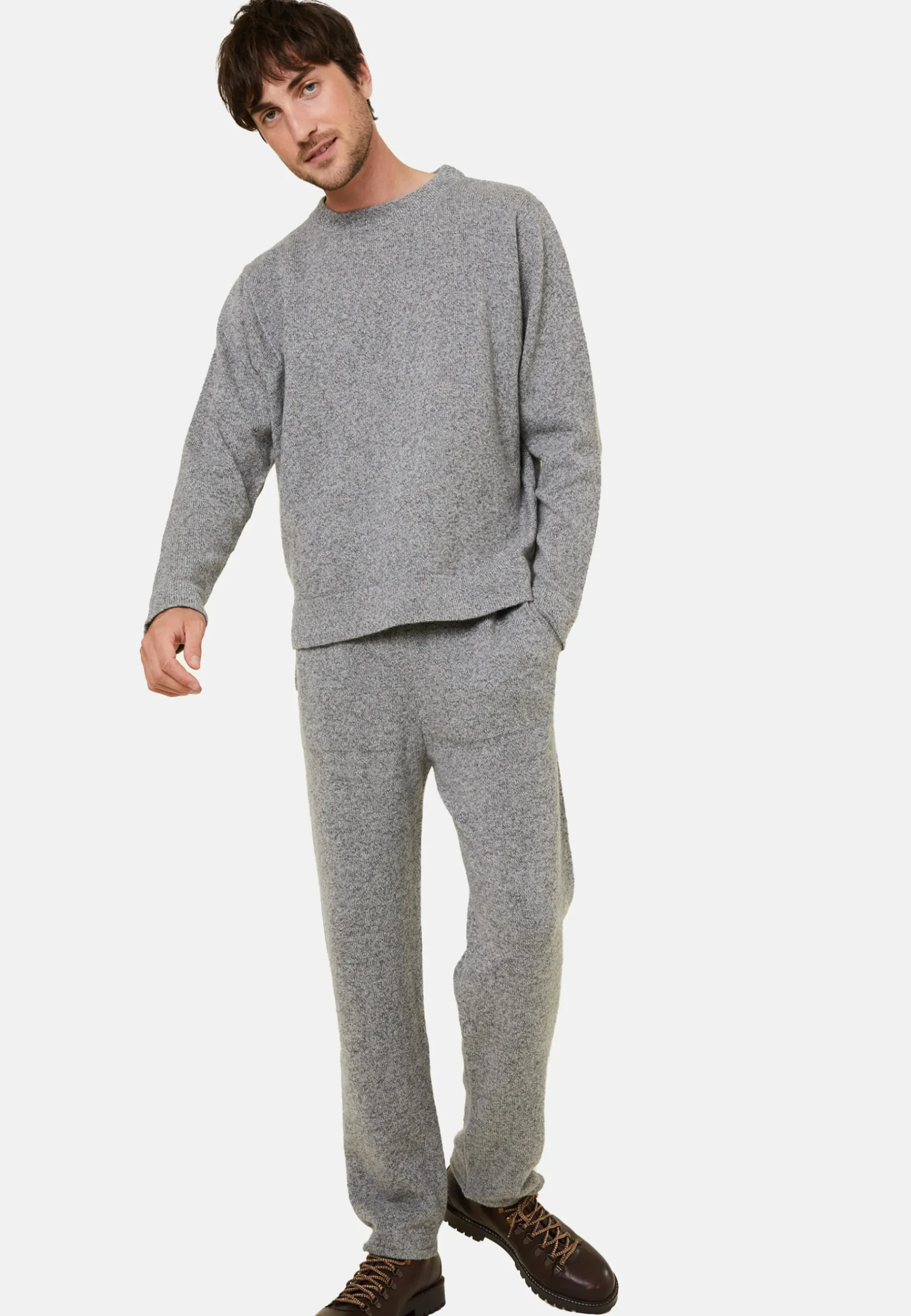 Montagut Pantalons Et Shorts-Pantalon avec poches en laine et cachemire - Fabri 09-Gris moyen