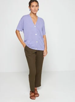 Montagut Pantalons Et Shorts-Pantalon casual en lin - Toscane 83-Kaki