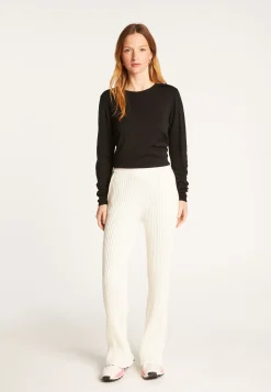 Montagut Pantalons Et Shorts-Pantalon en laine mélangée - Carmen 82-Ecru
